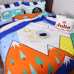 Bộ chăn ga gối drap giường 100% cotton sợi bông Hàn Quốc Julia 256
