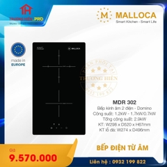  BẾP KÍNH ÂM 2  ĐIỆN DOMINO  MALLOCA MDR 302