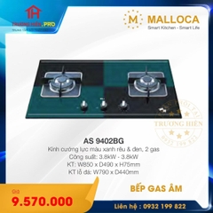 BẾP GA ÂM  2 GAS MALLOCA  AS 9402BG