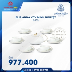 BỘ TRÀ- CÀ PHÊ  ELIP ANNA VIỀN CHỈ VÀNG MINH NGUYỆT 0.47L MINH LONG