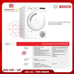 MÁY SẤY TỤ HƠI BƠM NHIỆT BOSCH WTH83008SG