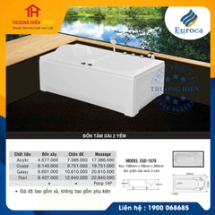 BỒN TẮM DÀI 2 YẾM EUROCA MODEL EU2-1570