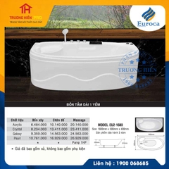 BỒN TẮM DÀI 2 YẾM EUROCA MODEL EU2-1680