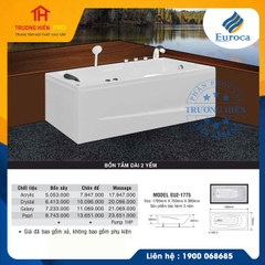 BỒN TẮM DÀI 2 YẾM EUROCA MODEL EU2-1775