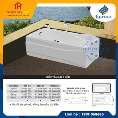 BỒN TẮM DÀI 2 YẾM EUROCA MODEL EU5-1780