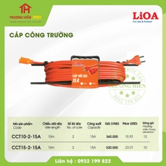 CÁP CÔNG TRƯỜNG NỐI DÀI 15M LiOA 15A CCT15-2-15A