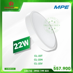 ĐÈN LED ỐP TRẦN ĐA NĂNG 22W TRẮNG, VÀNG, TRUNG TÍNH MPE