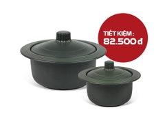 COMBO 3: Bộ Nồi Sứ Dưỡng Sinh Minh Long Cho Bếp Từ