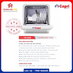 MÁY RỬA CHÉN CAPRI MODEL CR-2602