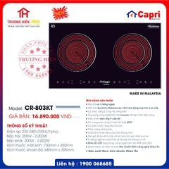 BẾP HỒNG NGOẠI CAPRI MODEL CR-803KT