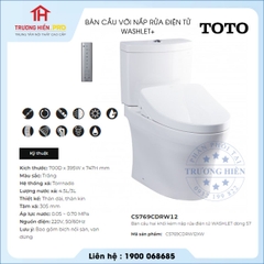 Bàn Cầu TOTO CS769CDRW12