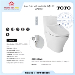 Bàn Cầu TOTO CS818DW6