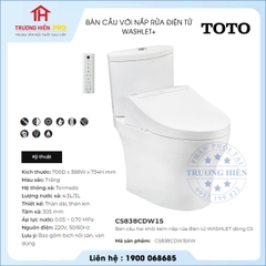 Bàn Cầu TOTO CS838CDW15