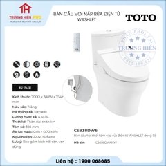 Bàn Cầu TOTO CS838DW6