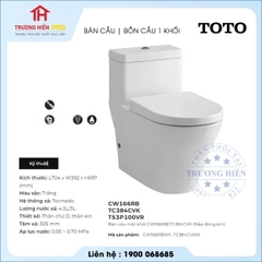 Bàn Cầu TOTO CW166RB TC384CVK T53P100VR
