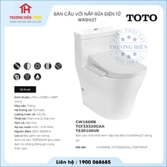 Bàn Cầu TOTO CW166RB TCF33320GAA T53P100VR