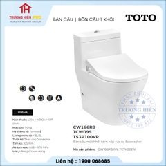 Bàn Cầu TOTO CW166RB TCW09S T53P100VR