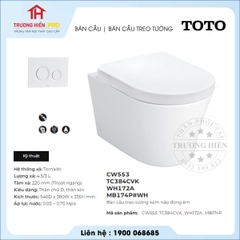 Bàn Cầu TOTO CW553 TC384CVK WH172A MB174PWH