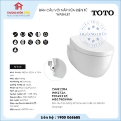 Bàn Cầu TOTO CW812RA WH172A TCF4911Z MB176GWH