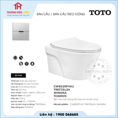 Bàn Cầu TOTO CW822RFVA1 TREF35L2A WH005A TC600VS