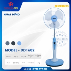 QUẠT ĐỨNG CÓ ĐÈN SENKO MODEL DD1602