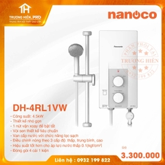 MÁY NƯỚC NÓNG KHÔNG CÓ TRỢ LỰC PANASONIC DH-4RL1VW  (Dòng tiêu chuẩn)