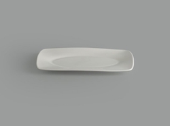 Dĩa chữ nhật Minh Long oval lòng 27 x 17 cm Gourmet trắng ngà