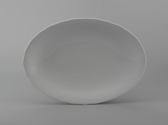 Dĩa Minh Long oval 21cm Mẫu Đơn Trắng