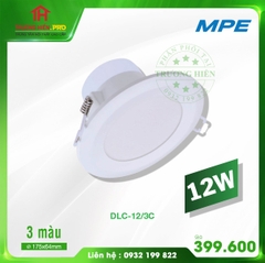 ĐÈN LED DOWNLIGHT 3 MÀU DLC 12W MPE