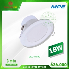 ĐÈN LED DOWNLIGHT 3 MÀU DLC 18W MPE