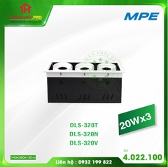 ĐÈN DOWNLIGHT MẶT VUÔNG BA BÓNG 20W MPE