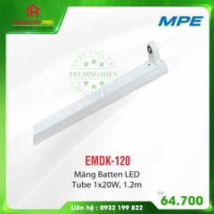 MÁNG ĐÈN BATTEN LED TUBE T8 BÓNG ĐƠN 1M2 MPE