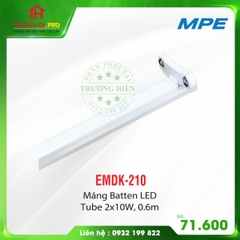 MÁNG ĐÈN BATTEN LED TUBE T8 BÓNG ĐÔI 60CM MPE