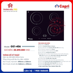 BẾP TỪ CAPRI MODEL GS1-406