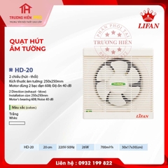 QUẠT HÚT ÂM TƯỜNG LIFAN HD-20