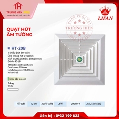 QUẠT HÚT ÂM TƯỜNG LIFAN HT-20B