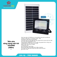 Đèn pha năng lượng mặt trời JD-8200L (200W)