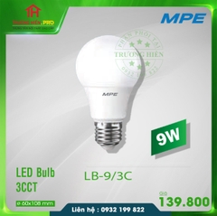 ĐÈN LED BULB 3 CHẾ ĐỘ MÀU LB-9/3C MPE