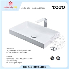 Chậu rửa TOTO LT4715G19