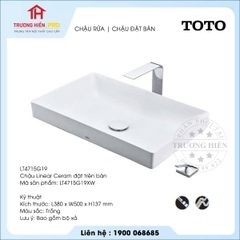 Chậu rửa TOTO LT4715G19