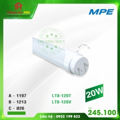 BÓNG ĐÈN LED TUBE NHÔM T8 1M2 MPE