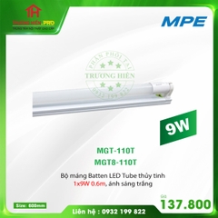 BỘ ĐÈN LED TUBE THỦY TINH BÓNG ĐƠN 60CM MPE