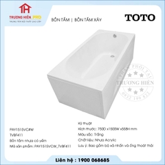 Bồn tắm TOTO PAY1515VCW