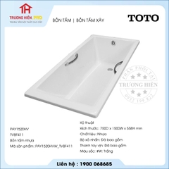 Bồn tắm TOTO PAY1520HV