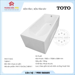 Bồn tắm TOTO PAY1715VC