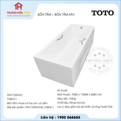 Bồn tắm TOTO PAY1725HVC