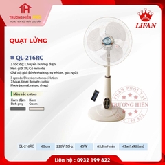 QUẠT LỬNG LIFAN QL-216RC REMOTE 