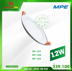 LED SLIM PANEL RP-12W TRẮNG, VÀNG, TRUNG TÍNH MPE