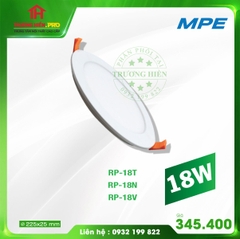 LED SLIM PANEL RP-18W TRẮNG, VÀNG, TRUNG TÍNH MPE