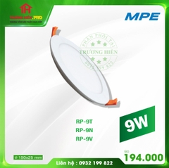 LED SLIM PANEL RP-9W TRẮNG, VÀNG, TRUNG TÍNH MPE